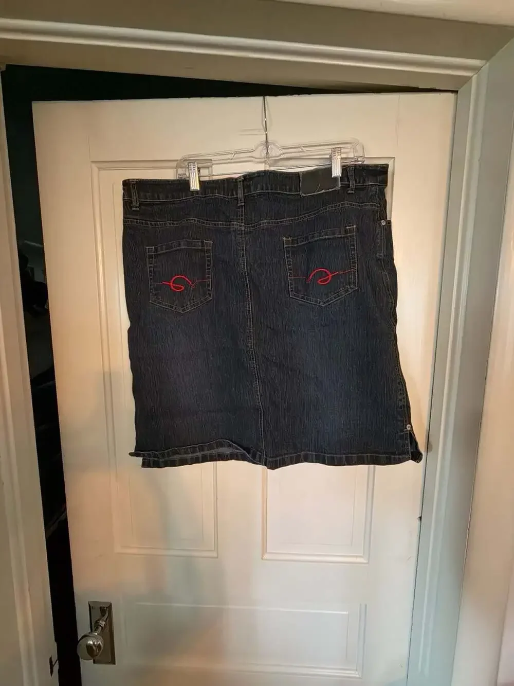 Zoey Beth Dark Wash Denim Mini Skirt Size 3X Style 66015